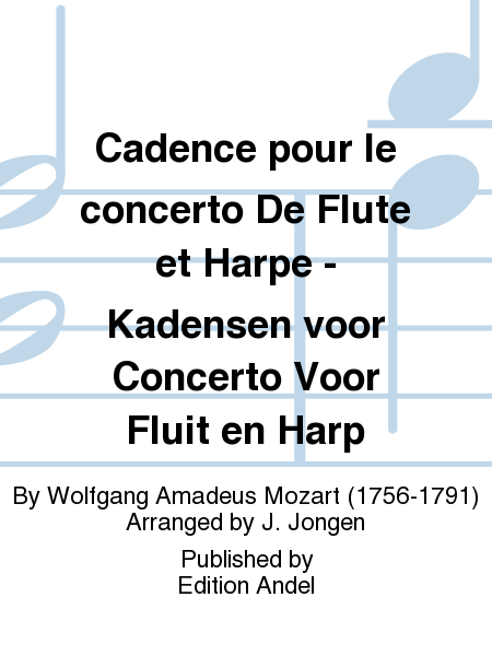Cadence pour le concerto De Flute et Harpe - Kadensen voor Concerto Voor Fluit en Harp
