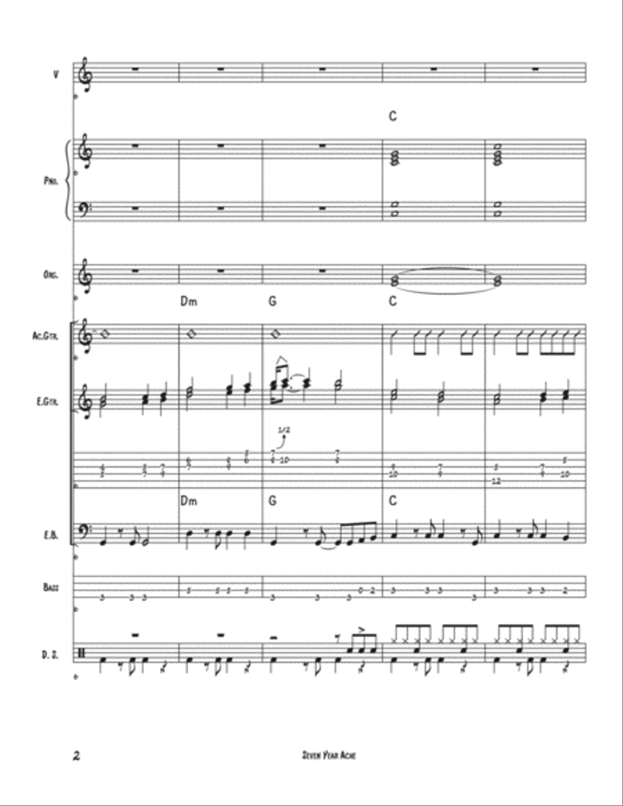 Seven Year Ache Seven Year Ache Jazz Ensemble scores gallery preview page 2