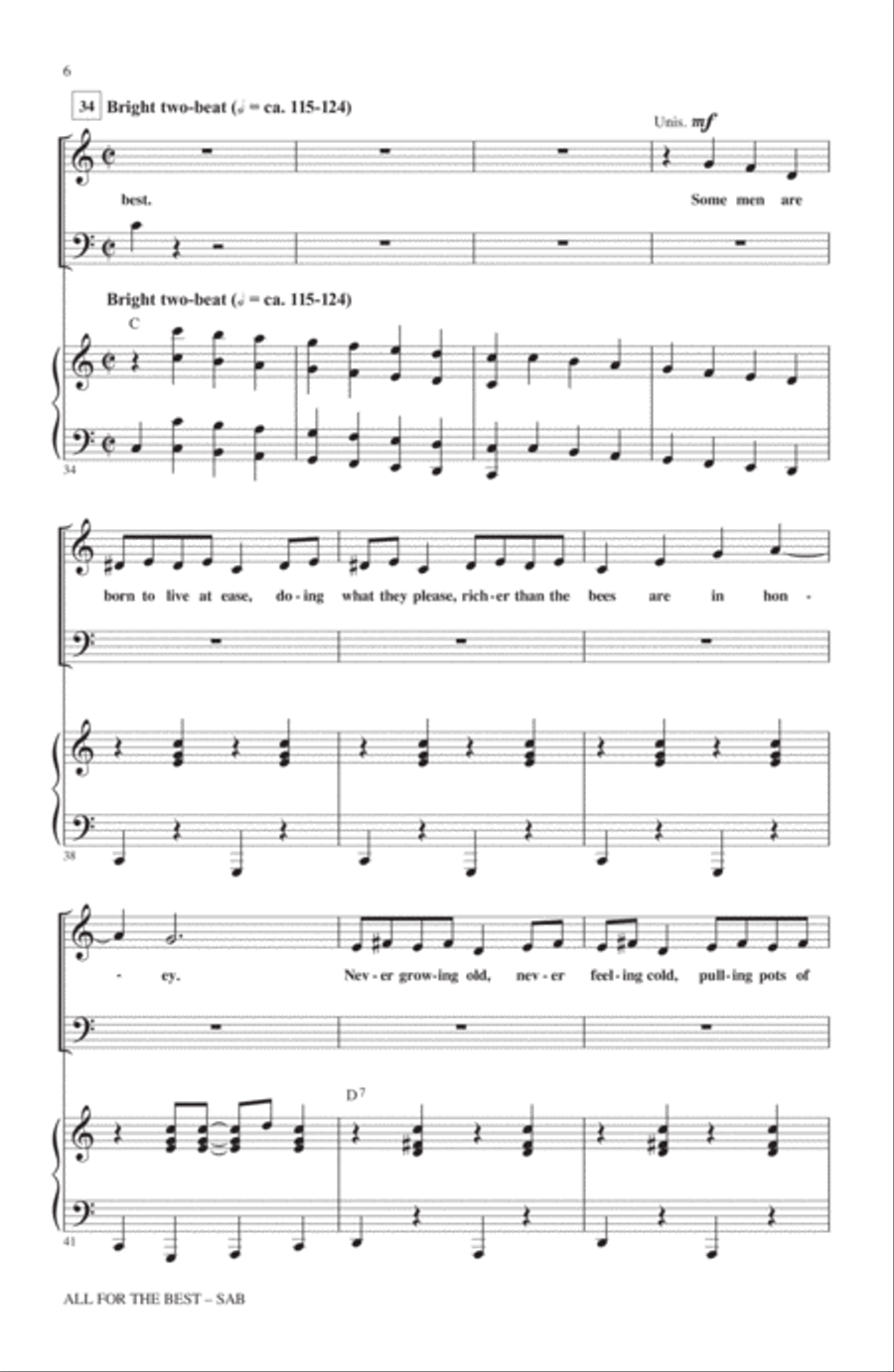 All For The Best 3-Part scores gallery preview page 5