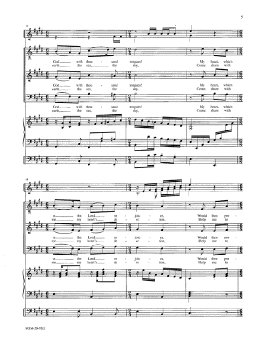 Oh, That I Had a Thousand Voices Choir scores gallery preview page 5