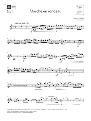 Marche en rondeau (Grade 6 List C3 from the ABRSM Clarinet syllabus from 2022)