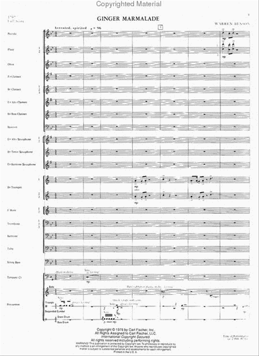 Ginger Marmalade Concert Band scores gallery preview page 2
