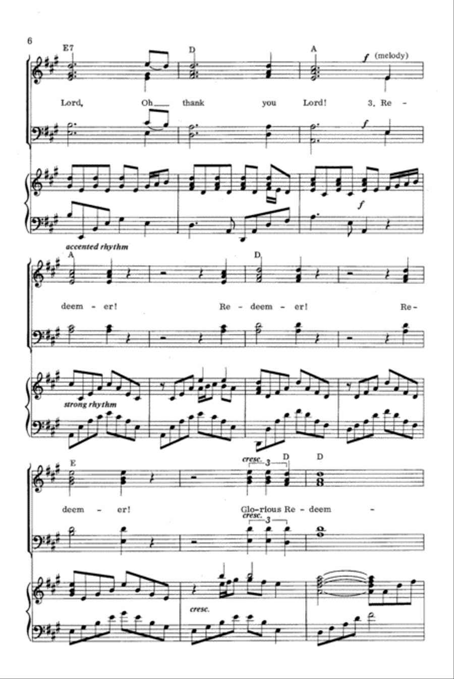 Jesus, Savior, Redeemer Jesus, Savior, Redeemer 4-Part scores gallery preview page 6