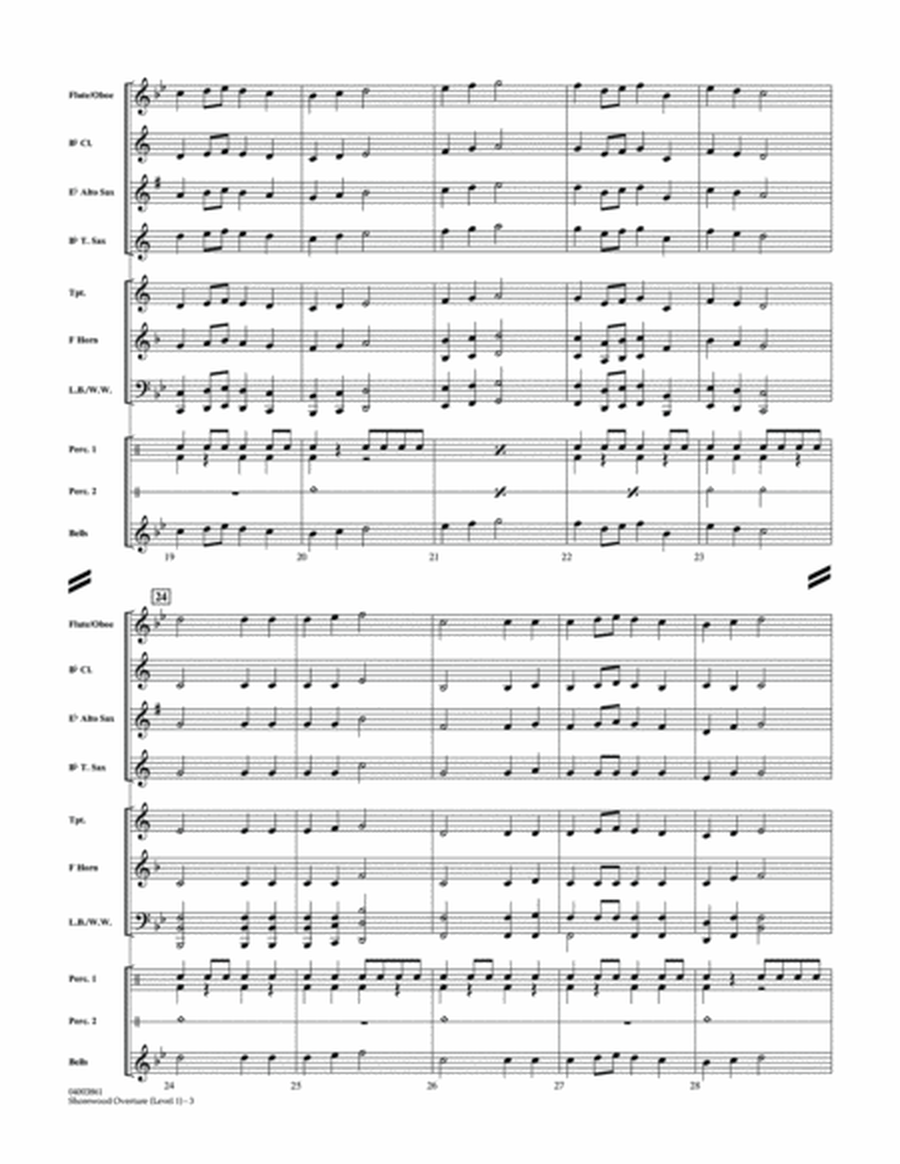 Shorewood Overture (for Multi-level Combined Bands) - Full Score (Level 1)