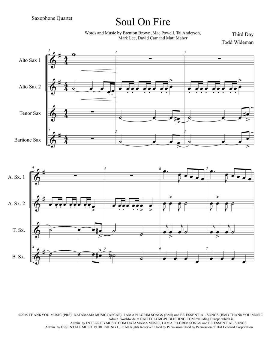 Soul On Fire Soul On Fire Woodwind Quartet scores gallery preview page 2