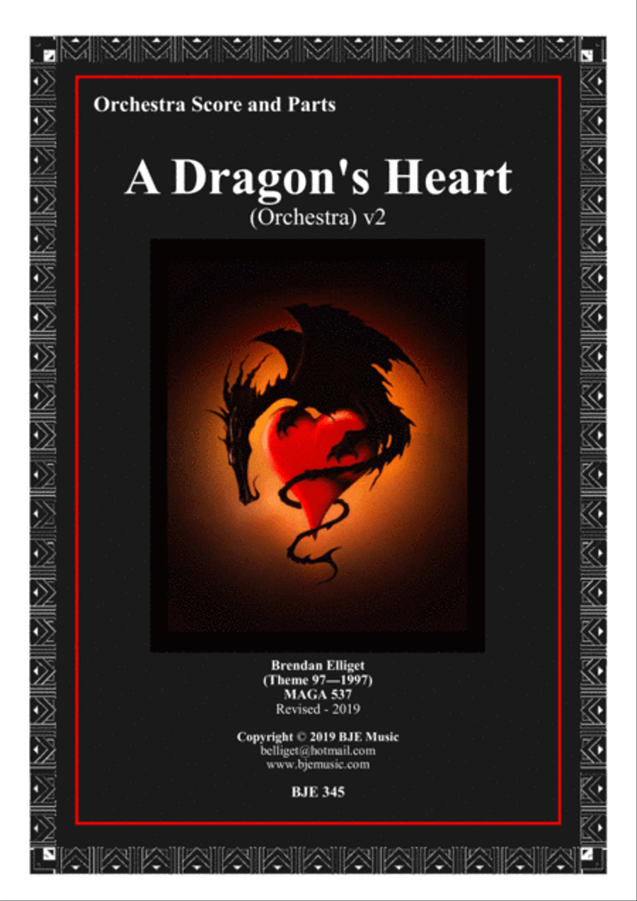 A Dragon's Heart - Orchestra Score and Parts PDF Full Orchestra scores gallery preview page 1