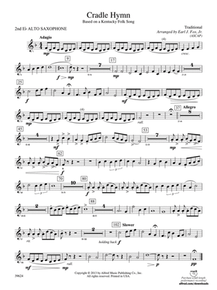 Cradle Hymn: 2nd E-flat Alto Saxophone