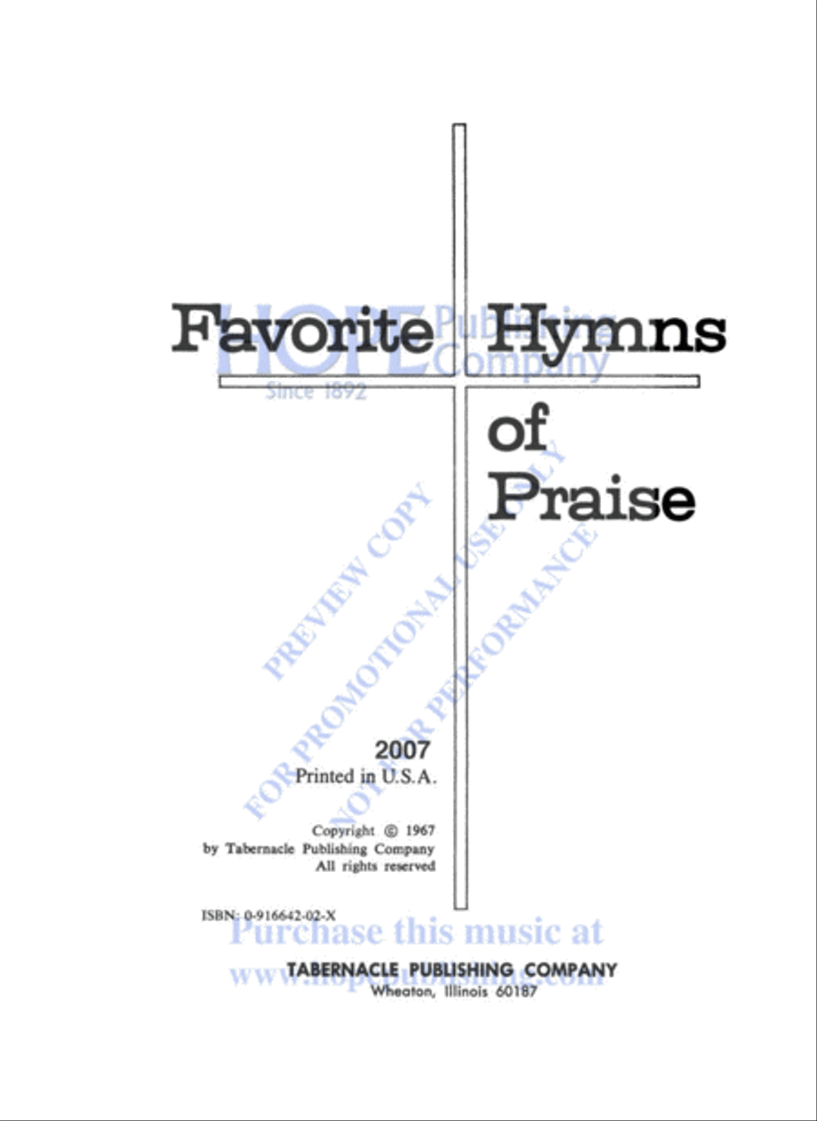 Favorite Hymns of Praise
