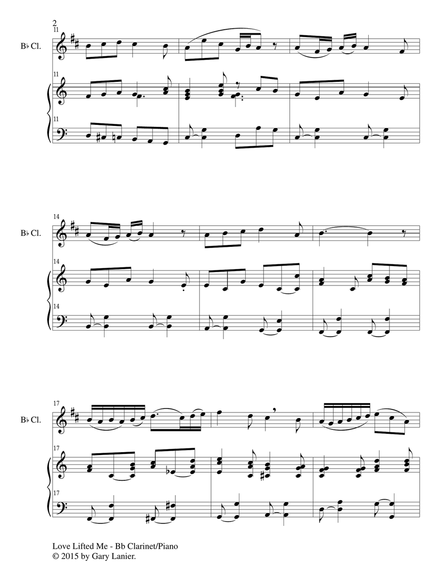 GOSPEL HYMNS, Set III & IV (Duets - Clarinet and Piano with Parts) Clarinet Solo scores gallery preview page 5