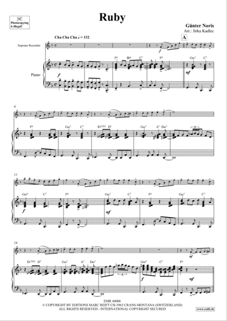 Ruby Soprano Recorder scores gallery preview page 4