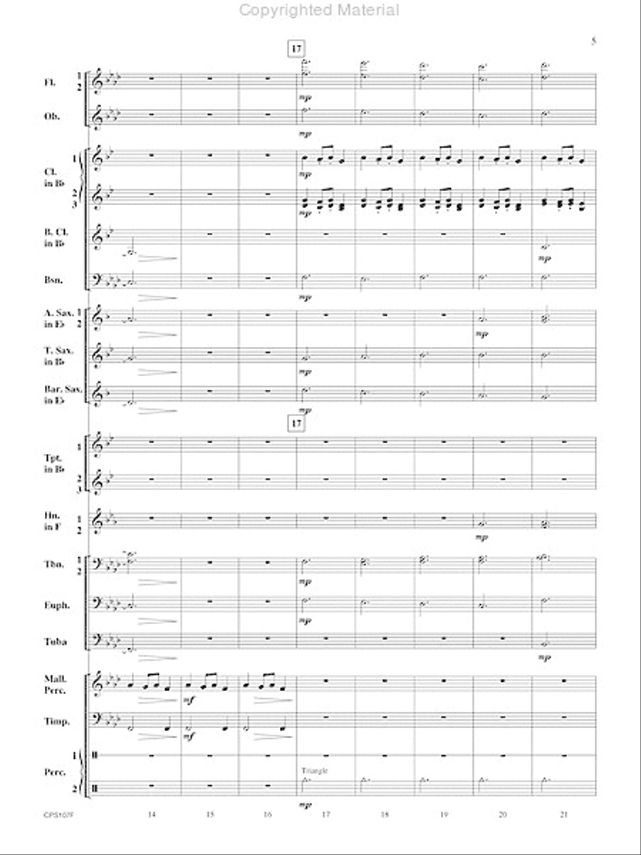 Carol of the Bells Concert Band scores gallery preview page 6