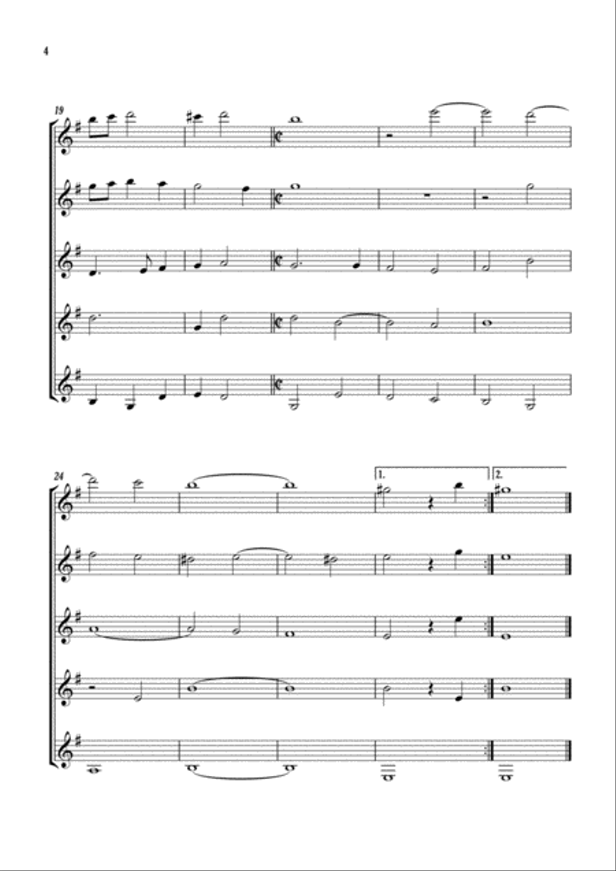 Thus Saith My Galatea Guitar Ensemble scores gallery preview page 4
