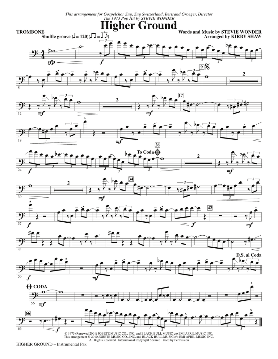 Higher Ground - Trombone