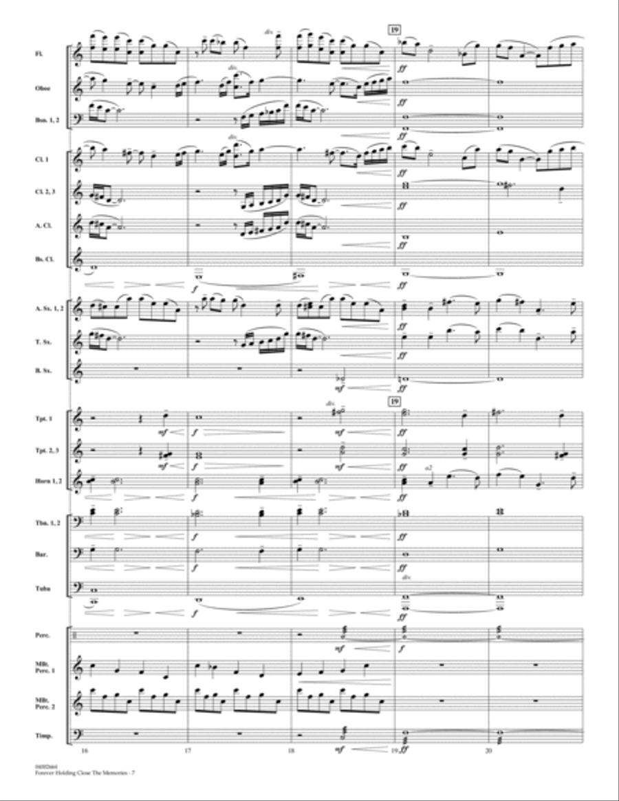 Forever Holding Close the Memories - Full Score Score scores gallery preview page 6