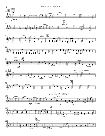 Waltz No. 2 - Violin 2