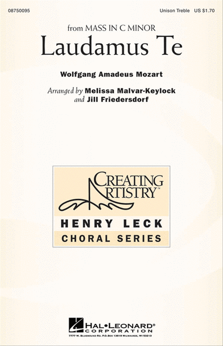 Laudamus Te Unison Choir scores gallery preview page 1
