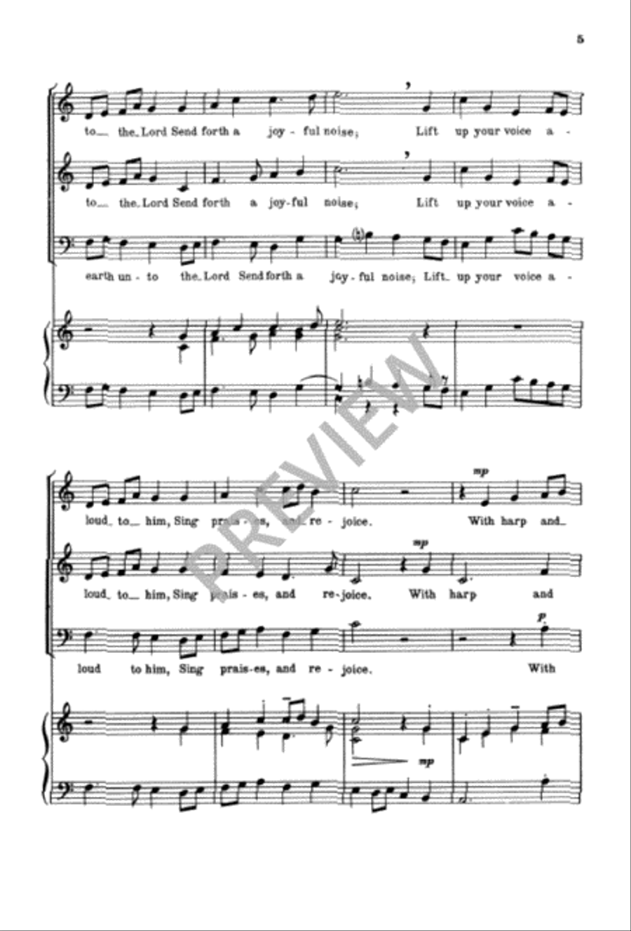 With Harp and Voice of Psalms SA scores gallery preview page 6