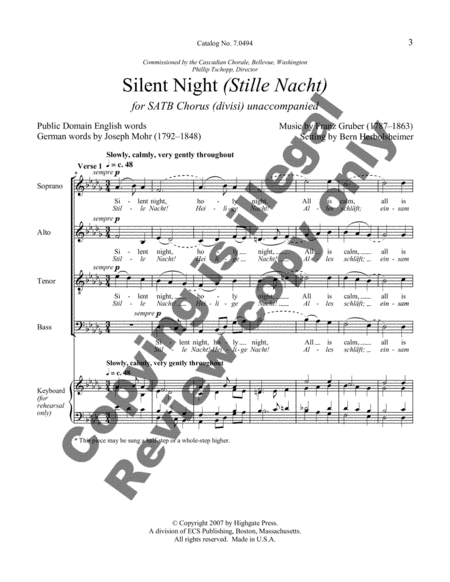 Silent Night (Stille Nacht) image number null