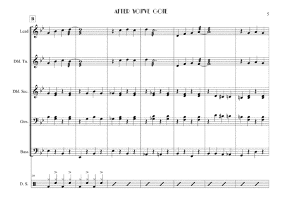 After You've Gone After You've Gone Steel Drum Band scores gallery preview page 5
