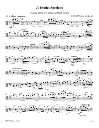 Mazas, Etudes for Viola Op 36, Book 1, No.08