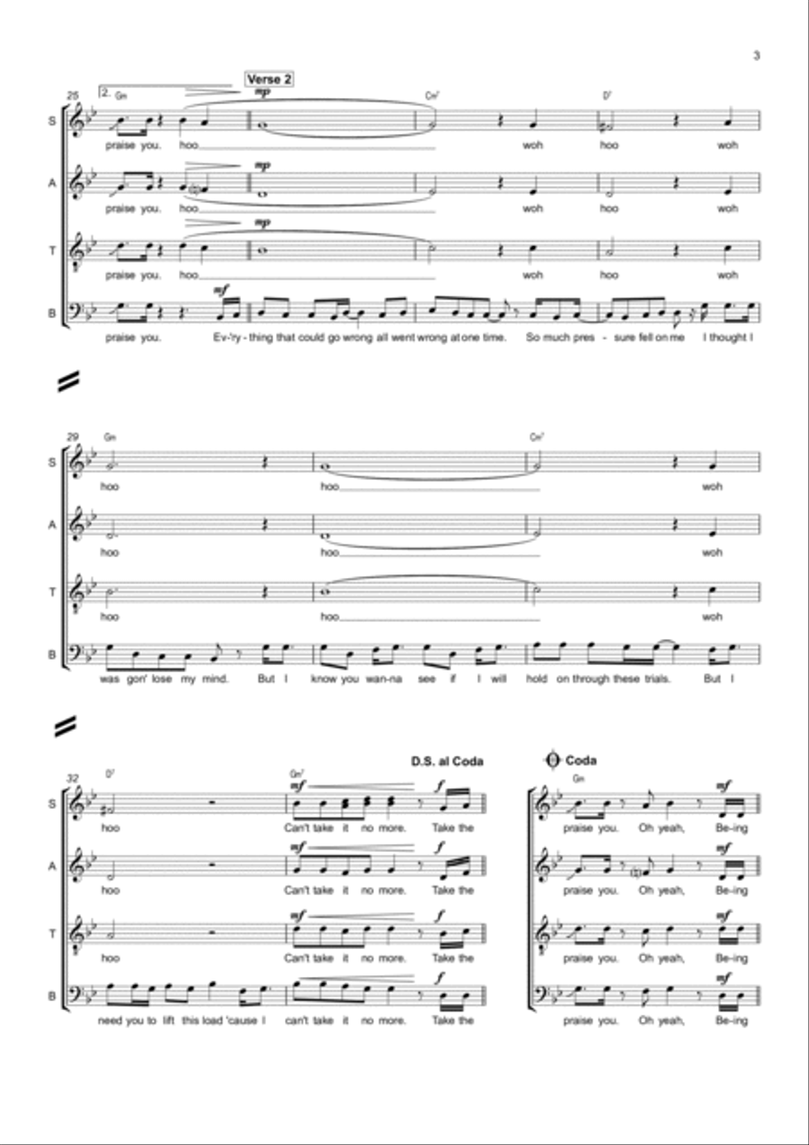 Shackles (praise You) Divisi scores gallery preview page 3
