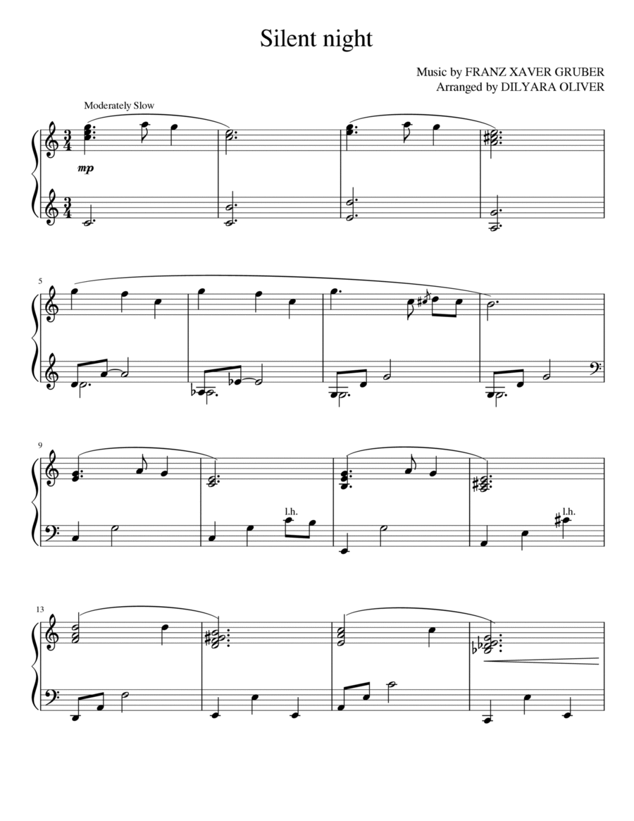Silent Night Piano Method scores gallery preview page 1