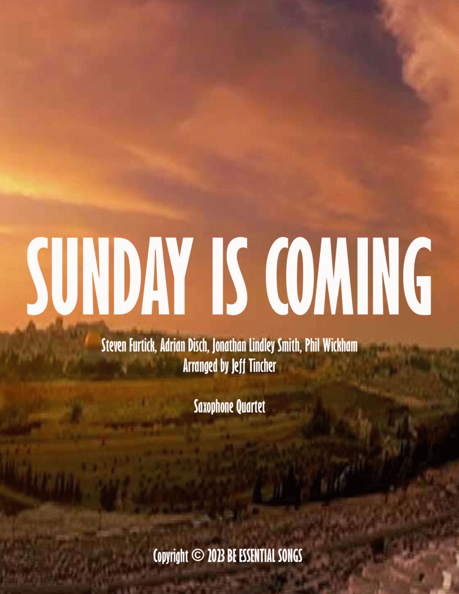 Sunday Is Coming Saxophone Quartet scores gallery preview page 1