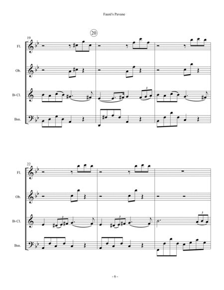 Fauré's Pavane - Woodwind Quartet image number null