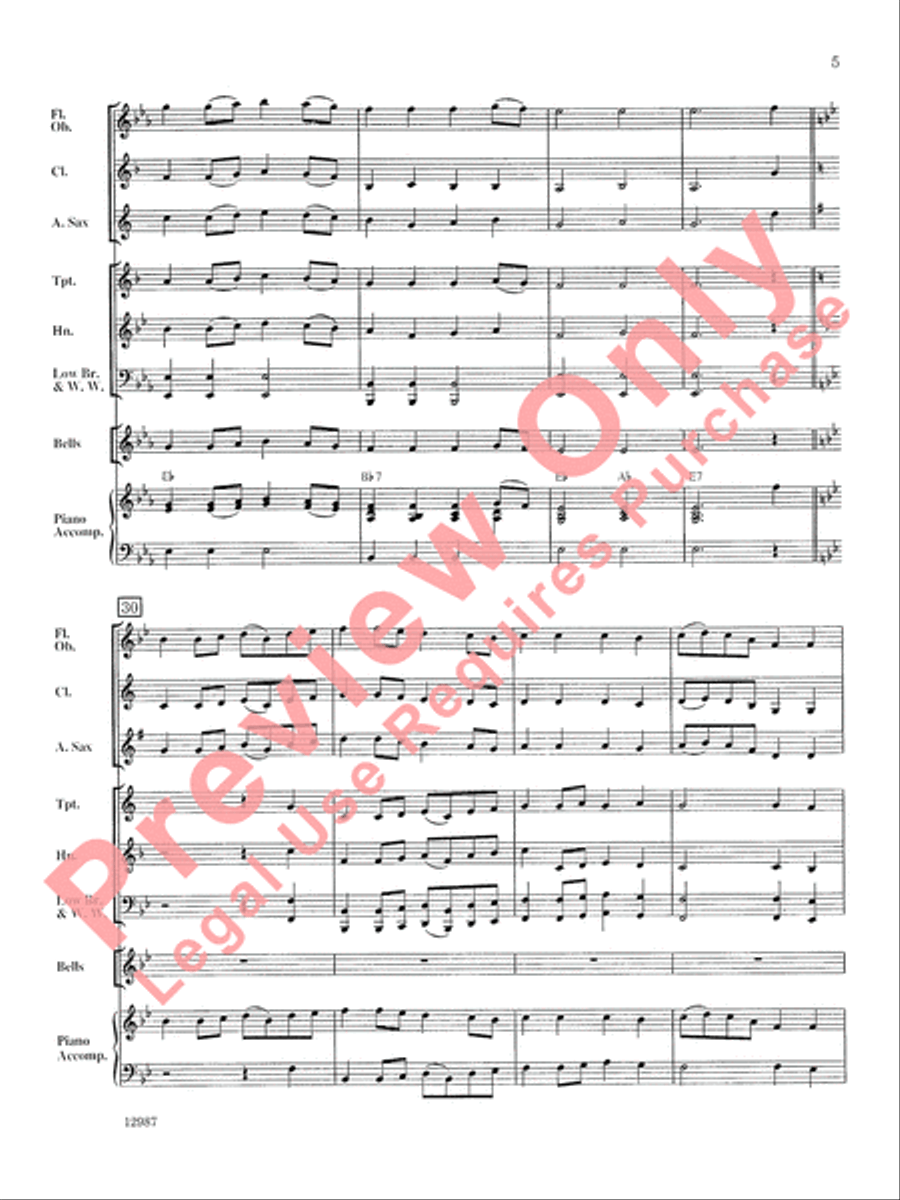 A Shaker Hymn Concert Band scores gallery preview page 6