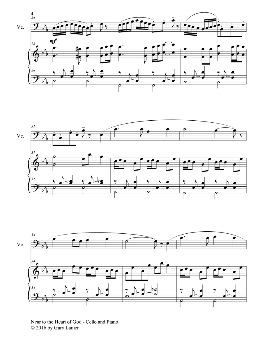 3 HYMNS OF PEACE AND COMFORT (for Cello with Piano - Instrument Part included) Piano scores gallery preview page 5