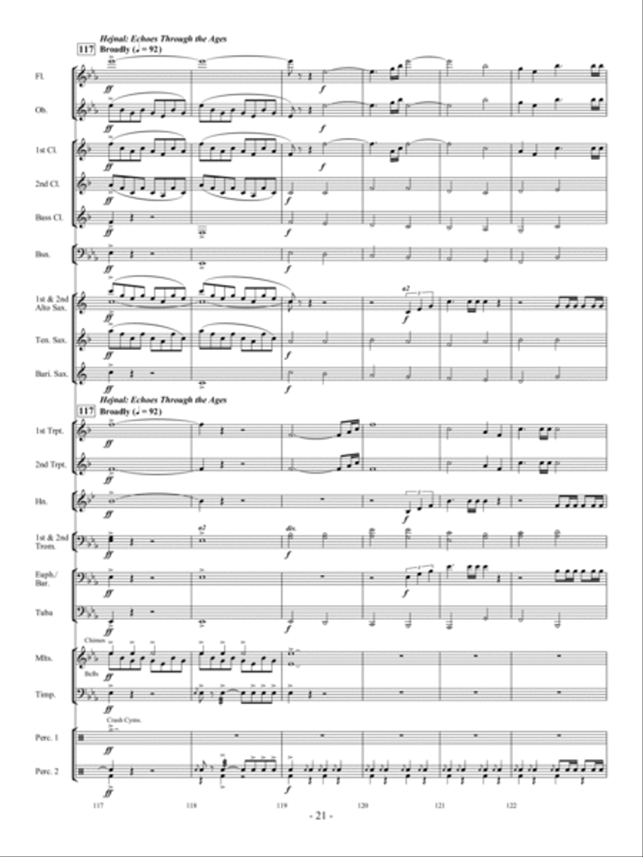 The Trumpeter of Krakow Concert Band scores gallery preview page 20
