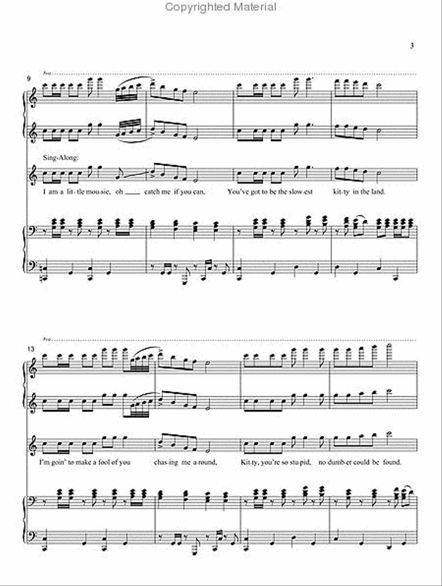 Kitty Fight Song a piano four-hands sing-along Piano Duet scores gallery preview page 2