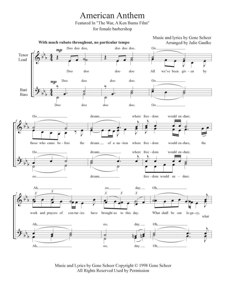 American Anthem SSAA scores gallery preview page 1