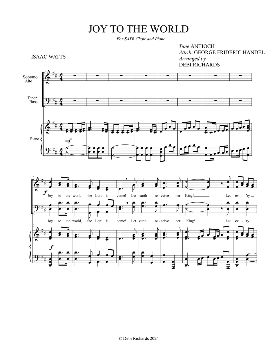 Joy to the World Joy to the World 4-Part scores gallery preview page 1