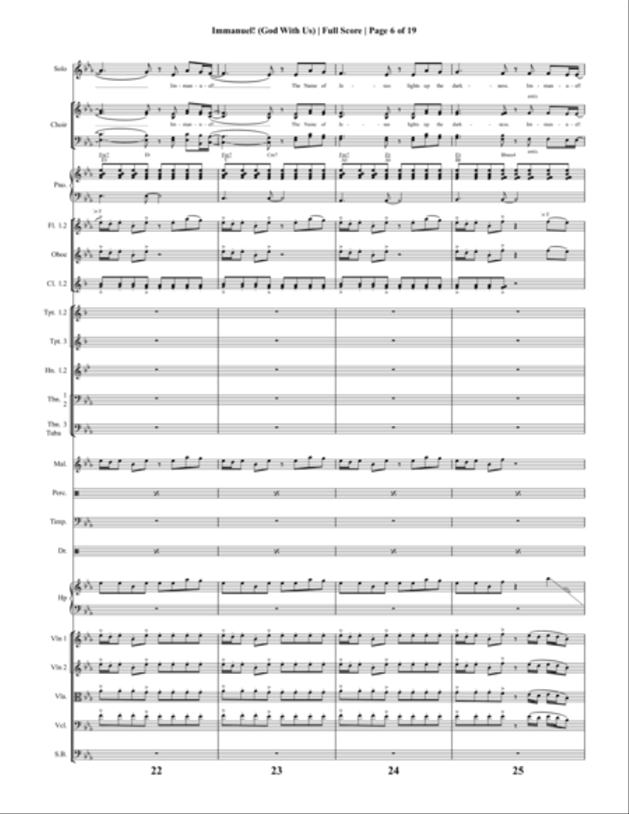 Immanuel! (God With Us) - Anthem - Full Orchestration Full Orchestra scores gallery preview page 6