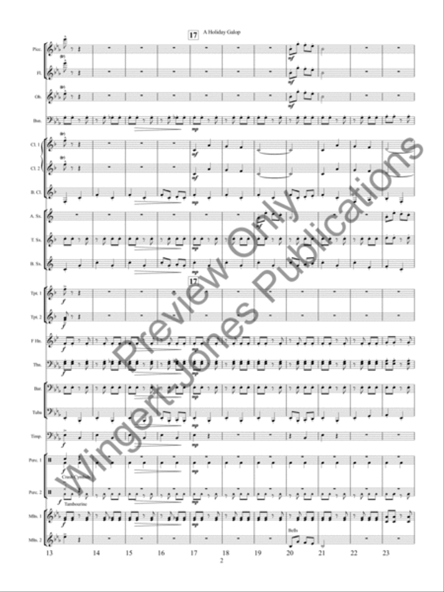 A Holiday Galop Concert Band scores gallery preview page 5