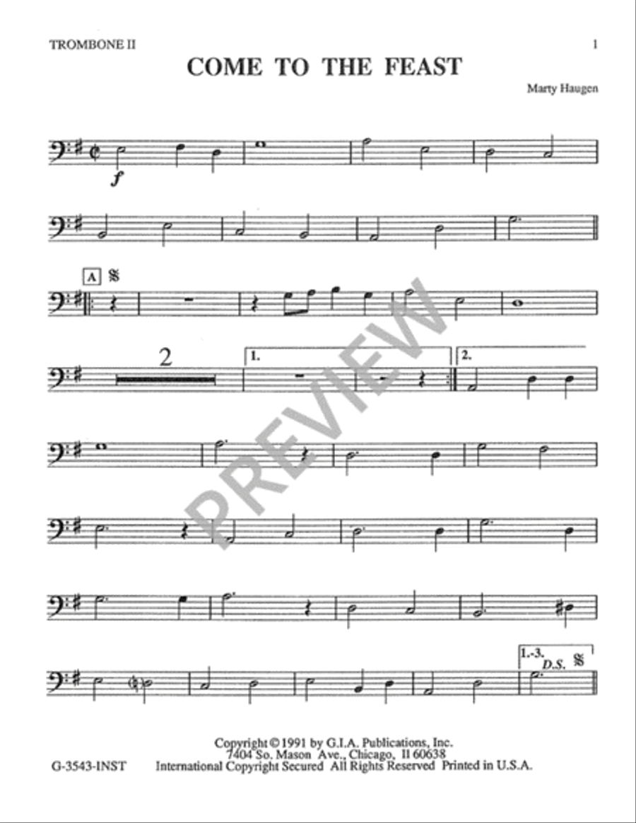 Come to the Feast - Instrument edition Handbell Choir scores gallery preview page 8