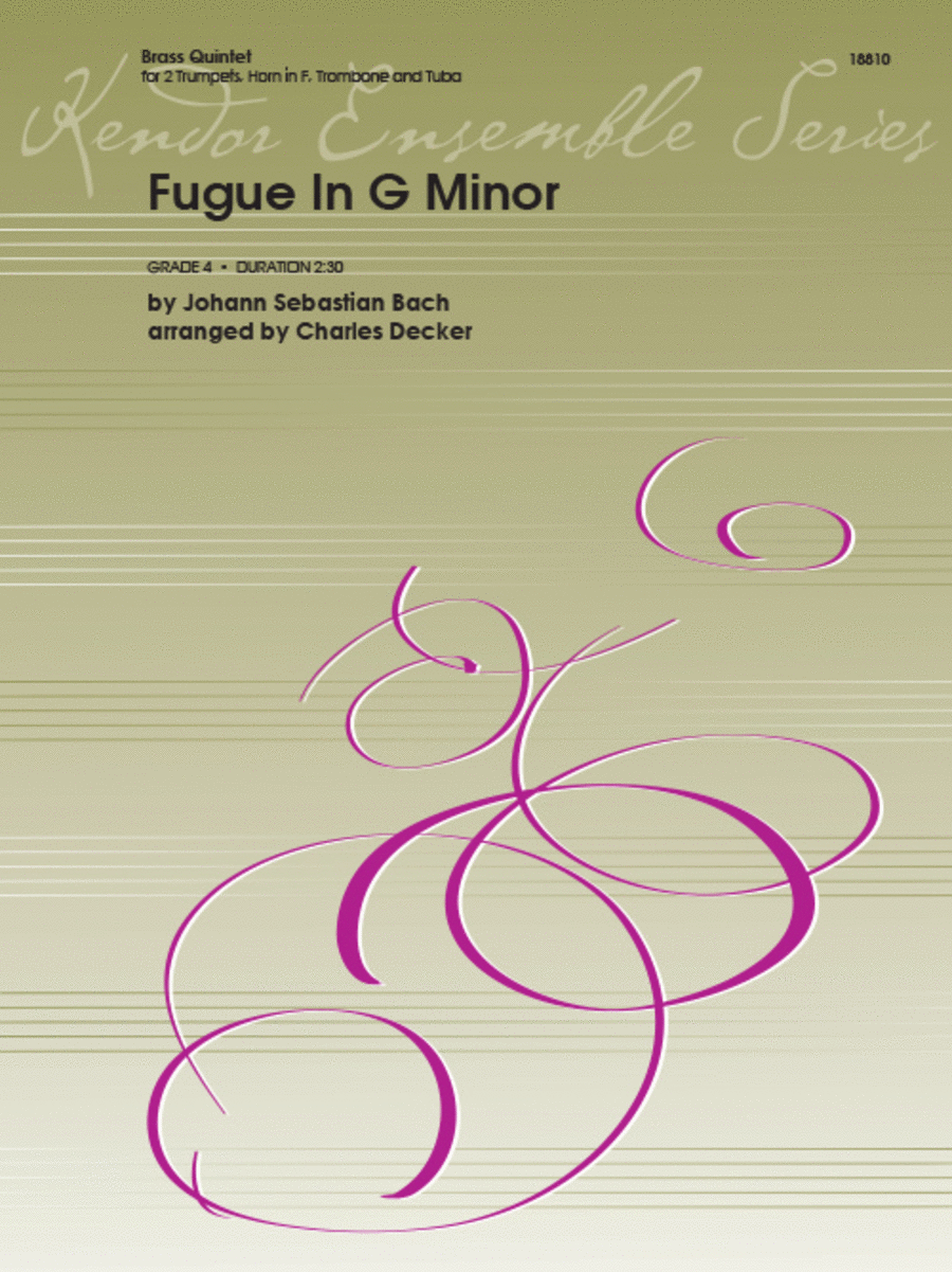 Johann Sebastian Bach: Fugue In G Minor