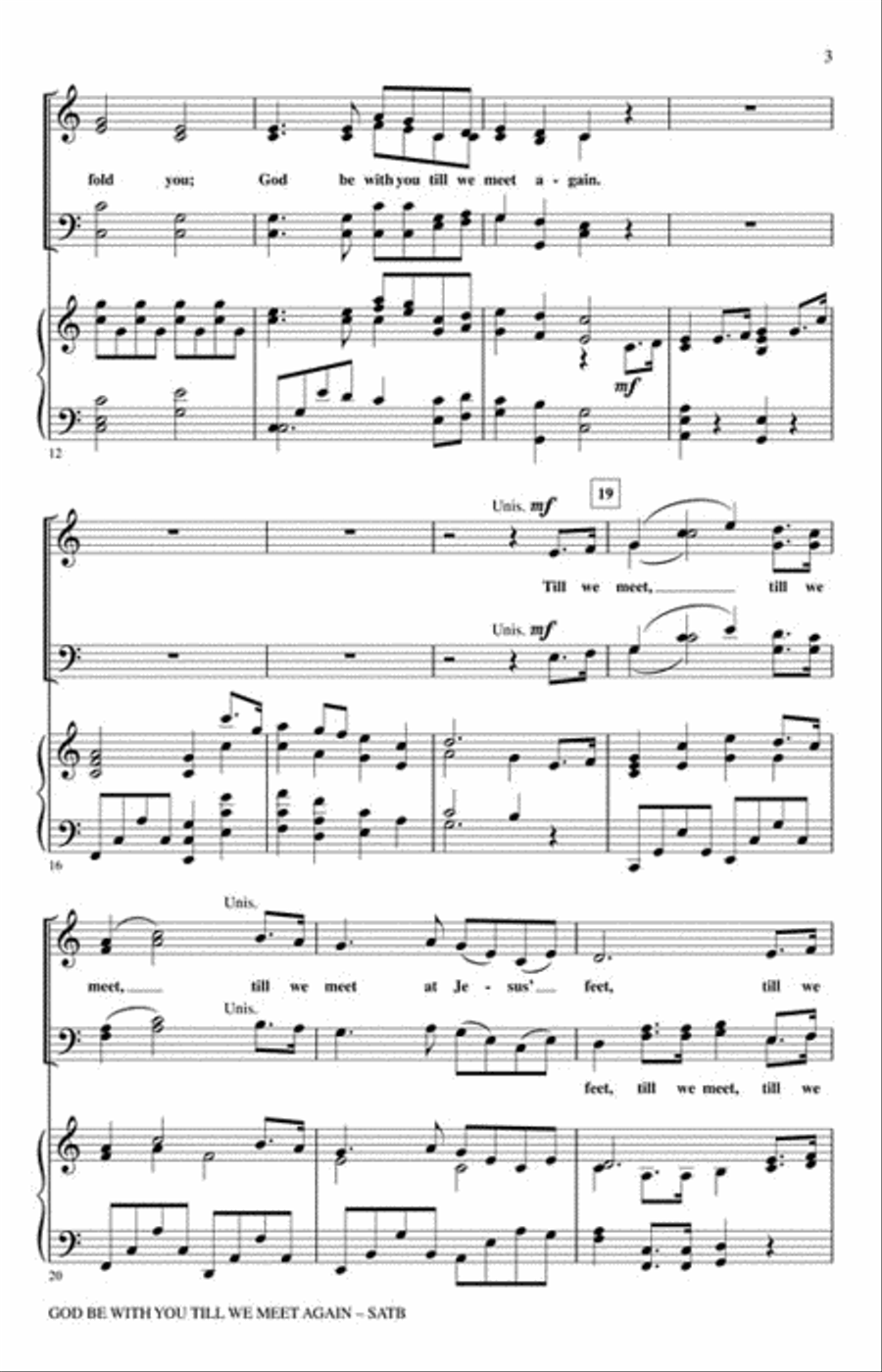 God Be with You Till We Meet Again 4-Part scores gallery preview page 3