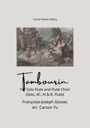 <b>Tambourin </b>for Solo Flute and Flute Choir (arr. Carson Yu)