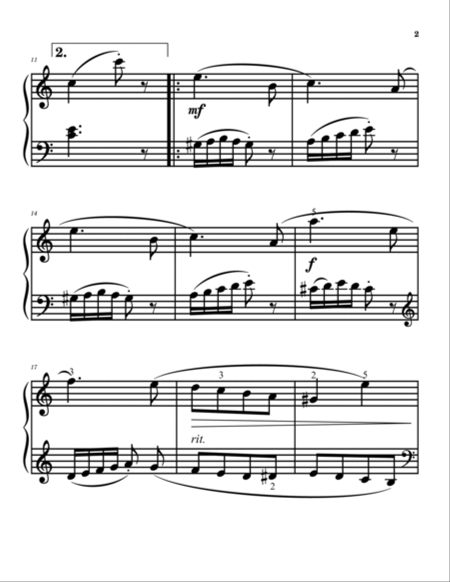 Arabesque by Burgmuller LARGE PRINT EDITION Piano Method scores gallery preview page 2