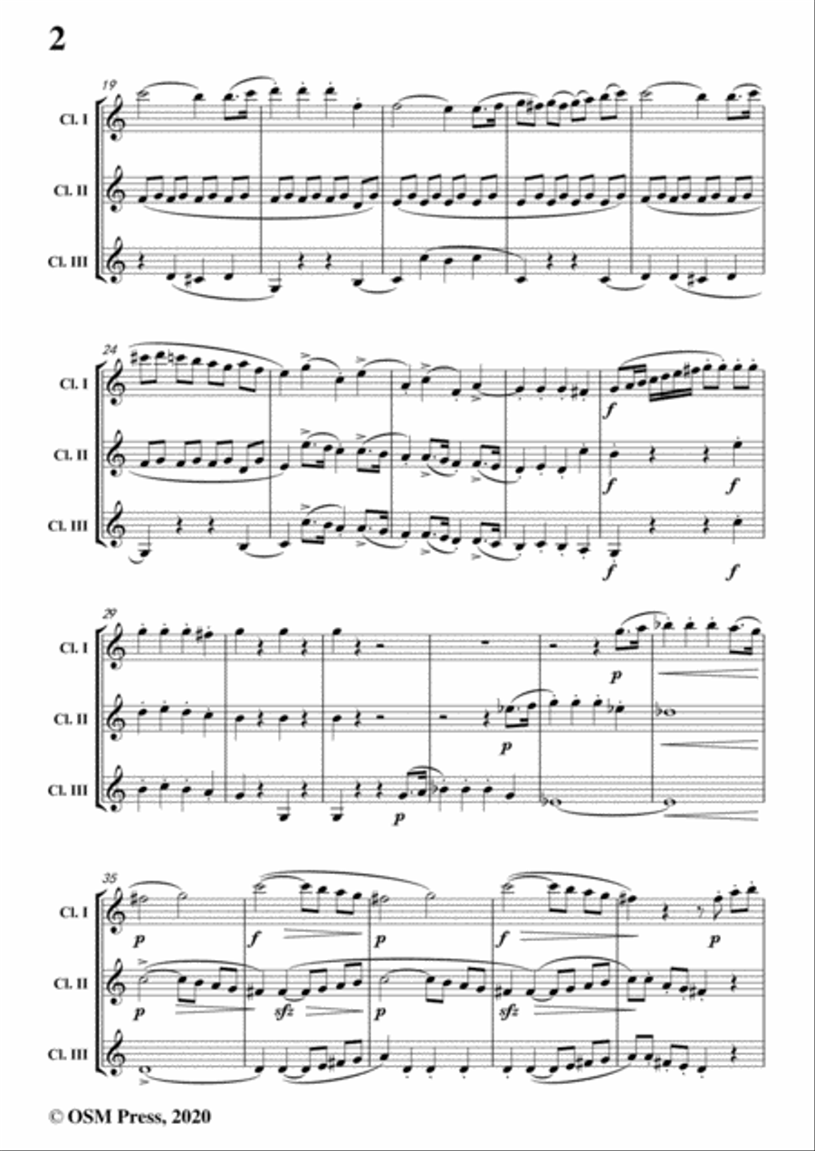 Beethoven-Trio in C Major,Op.87,for three Clarinets Clarinet Solo scores gallery preview page 4