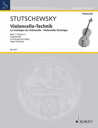 Book cover for Cello Method - Volume 1 Finger Technique