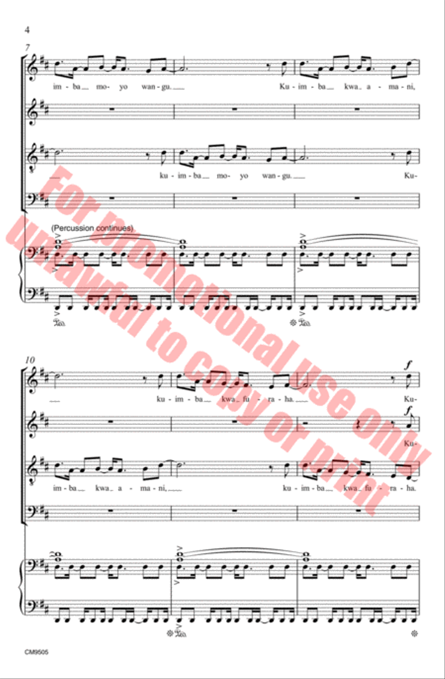 Kuimba Nafsi Yangu Choir scores gallery preview page 5