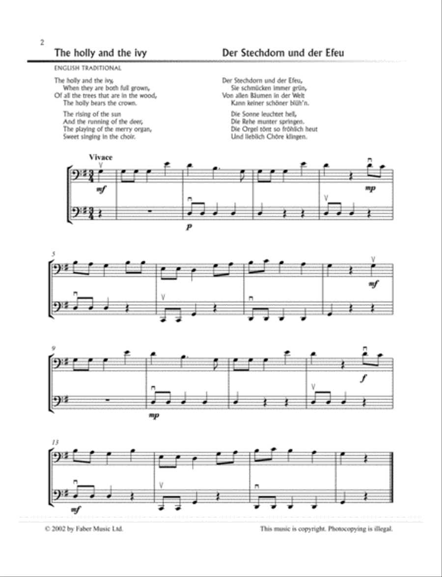 Carol Stringfest String Duet scores gallery preview page 2