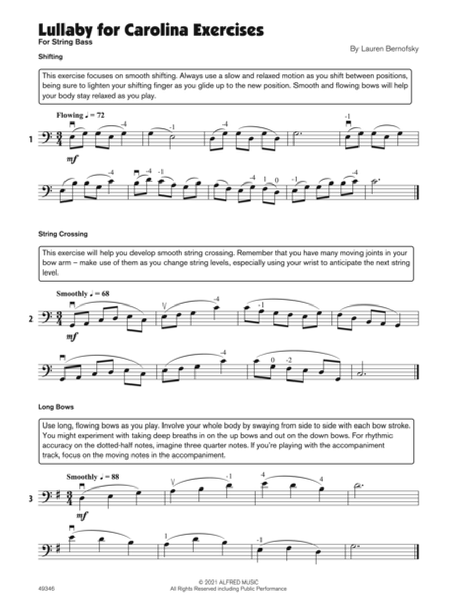 Lullaby for Carolina (Sound Innovations Soloist, String Bass)