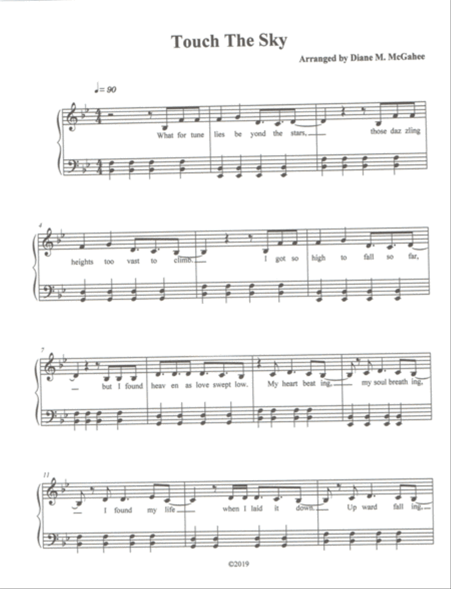 Touch The Sky Touch The Sky Small Ensemble scores gallery preview page 1