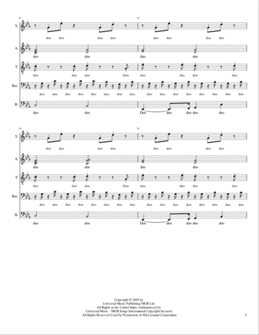 Fix You Fix You A Cappella scores gallery preview page 5