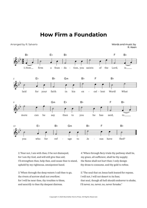 How Firm a Foundation (Key of B-Flat Major)