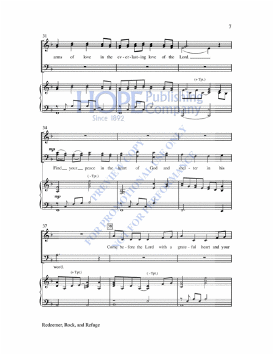 Redeemer, Rock, and Refuge 4-Part scores gallery preview page 8